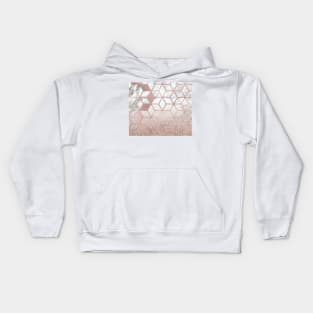 Glitter Ombre Rose Harmony Kids Hoodie